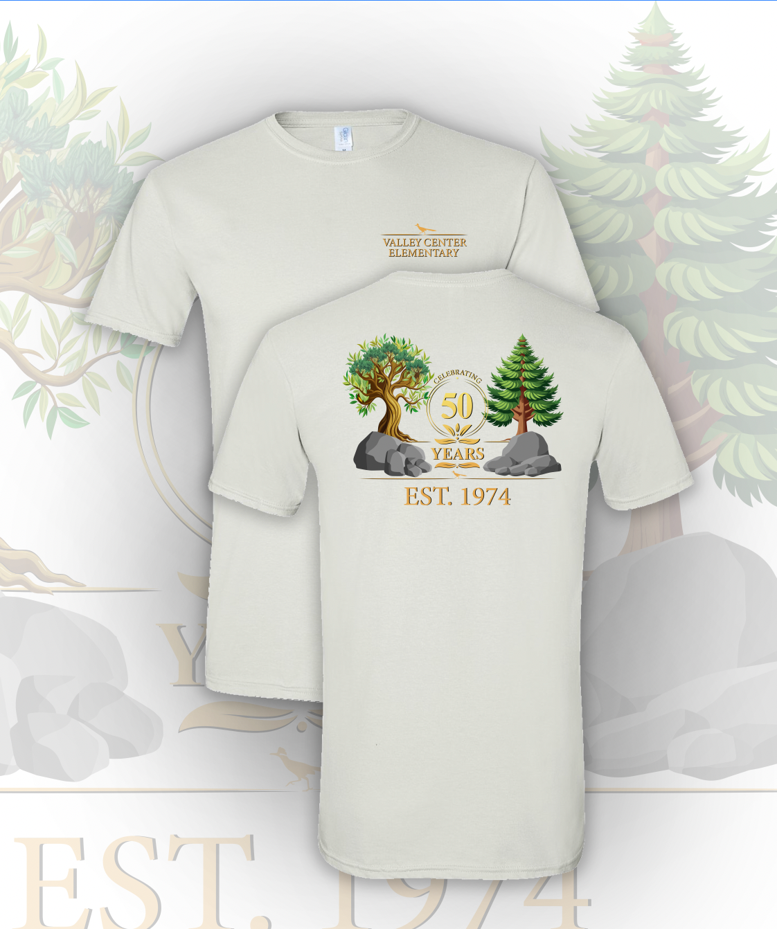 Valley Center Elementary 50th Anniversary Commemorative Shirt